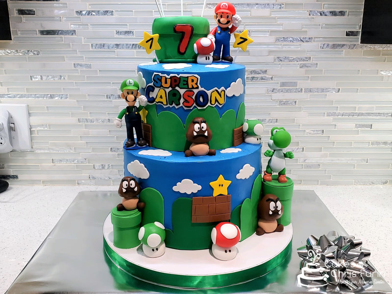 Super Mario Brothers Birthday Cake