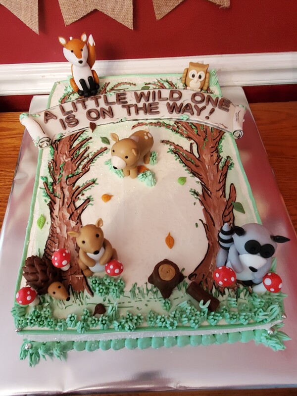 Woodland Baby Shower Cake