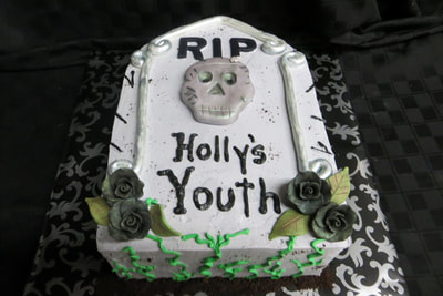 RIP Headstone Cake