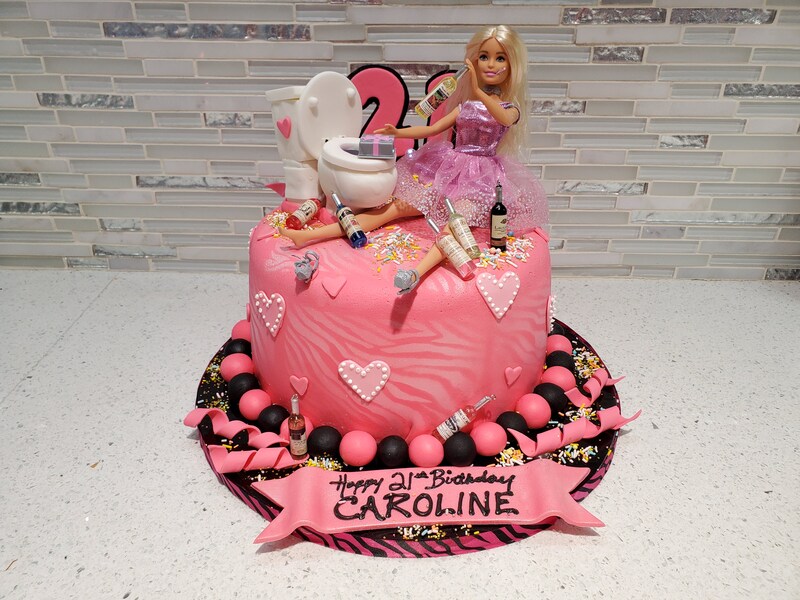 Drunk Barbie Birthday Cake