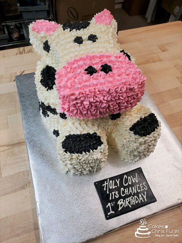 Cow Birthday Cake