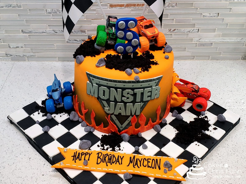 Monster Jam Birthday Cake