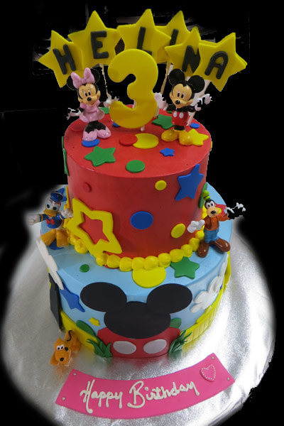 Mickey Mouse, Donald Duck, Goofy Cake