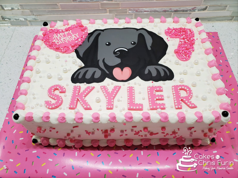 Black Labrador Birthday Cake