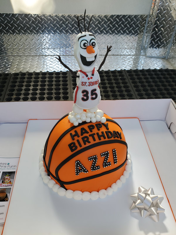 Frozen Basketball Birthday Cake