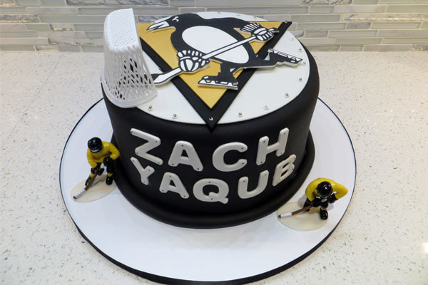 Penguins Hockey Birthday Cake